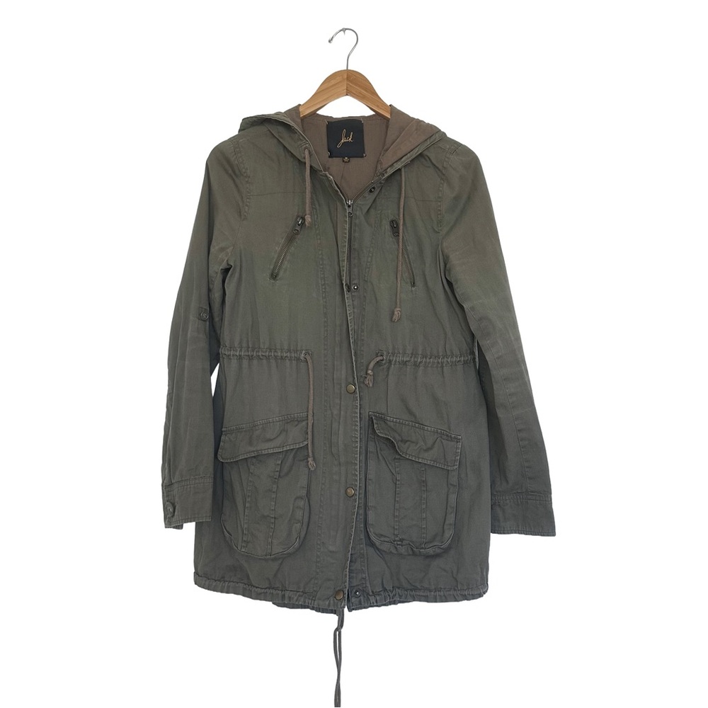 JACK Olive Utility Jacket with Hood